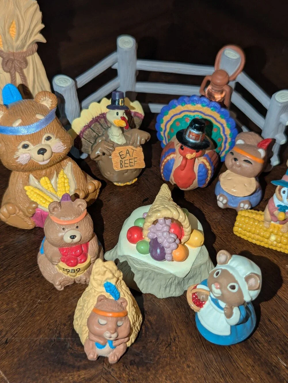 Hallmark Merry Miniature Thanksgiving Lot 13 Pieces